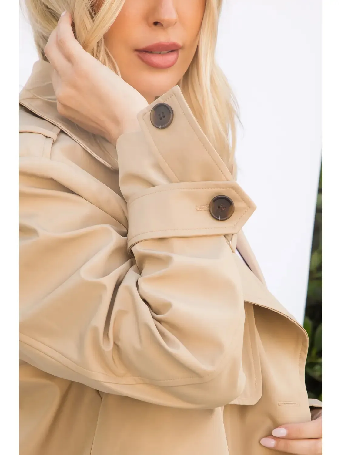 Oversized Cropped Trench