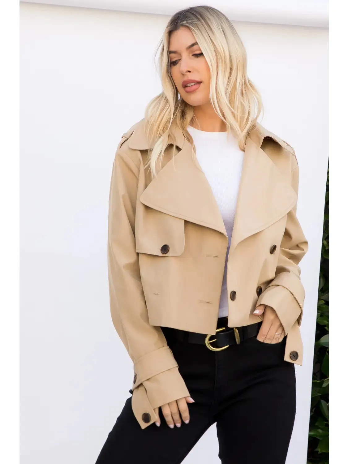 Oversized Cropped Trench