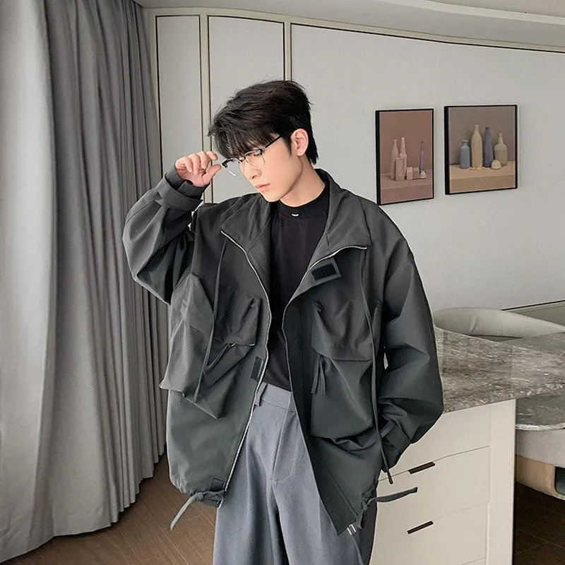 Oversized Multi-Pocket Zipped Outdoor Jacket