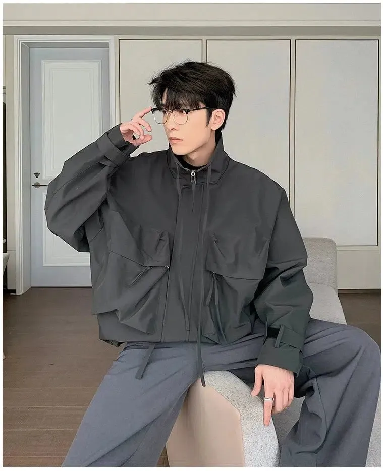 Oversized Multi-Pocket Zipped Outdoor Jacket