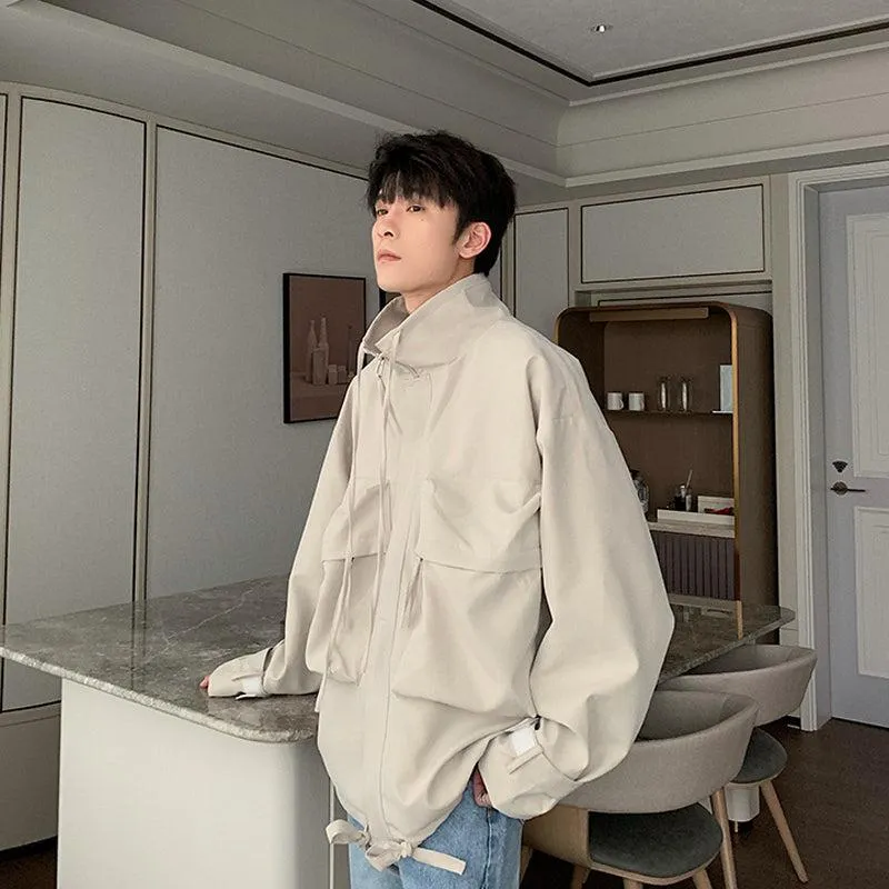Oversized Multi-Pocket Zipped Outdoor Jacket