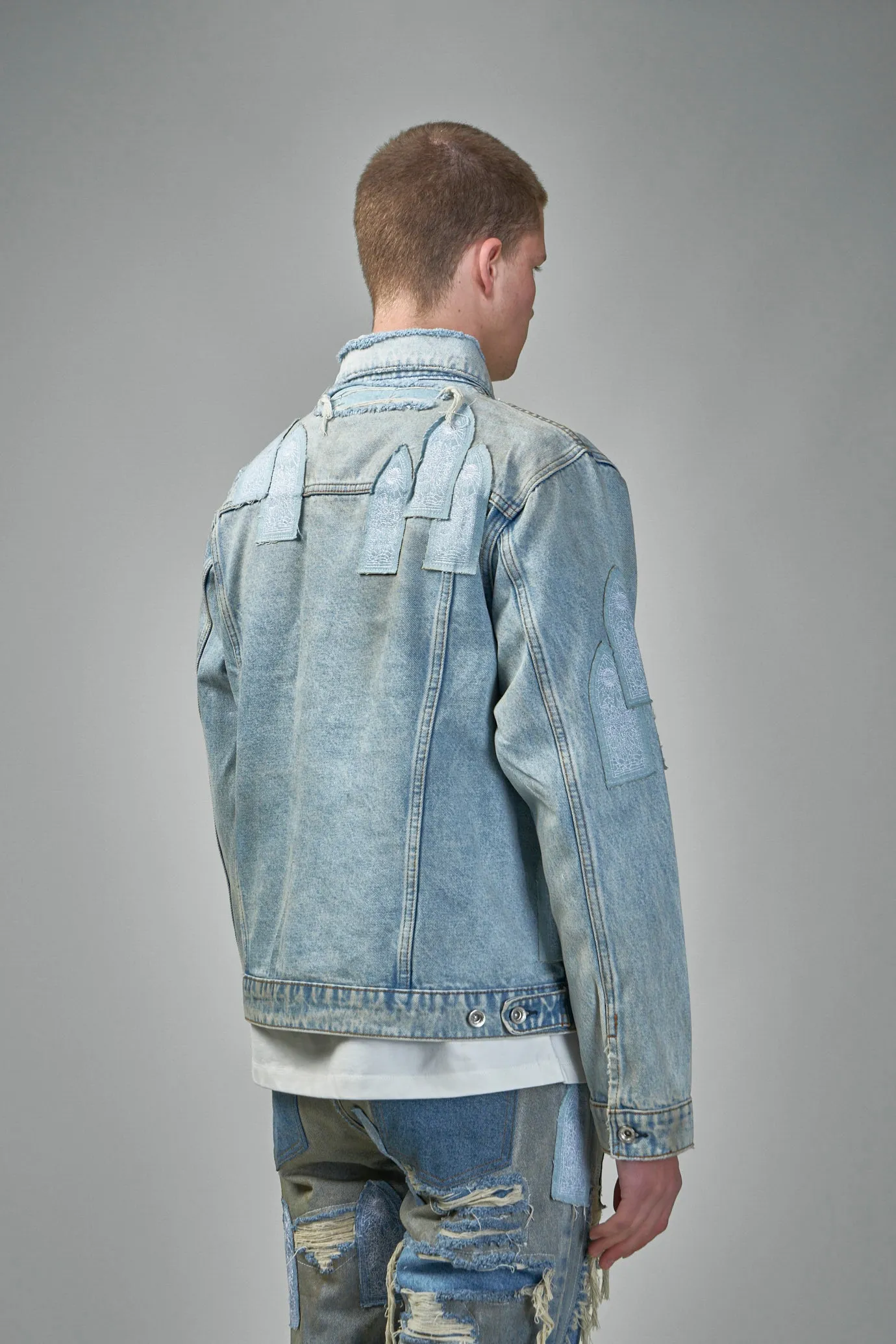 Patched Arch Denim Jacket
