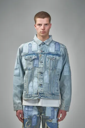 Patched Arch Denim Jacket