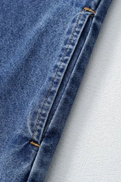 Patched Pocket Denim Mini Dress