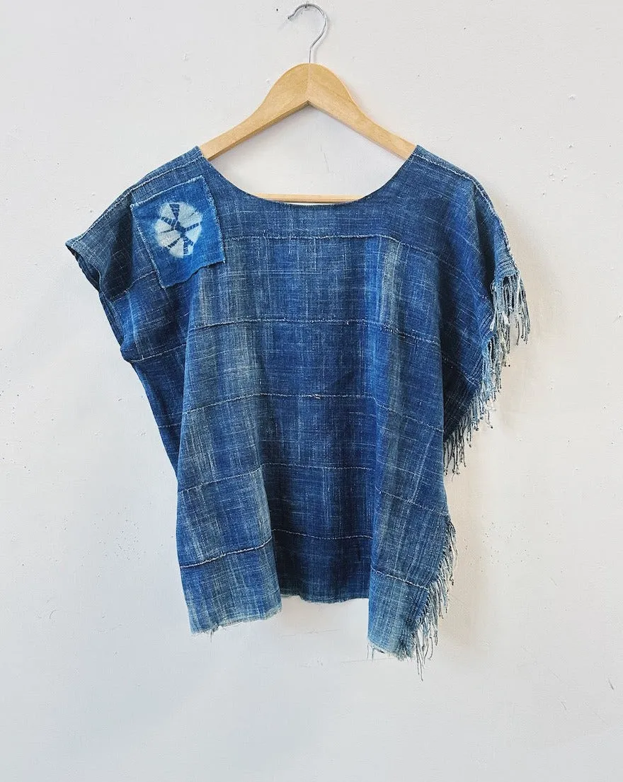 Patched Tassel Top