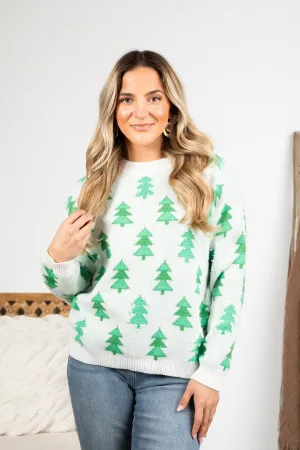 Pearl Tree Pattern Christmas Sweaters