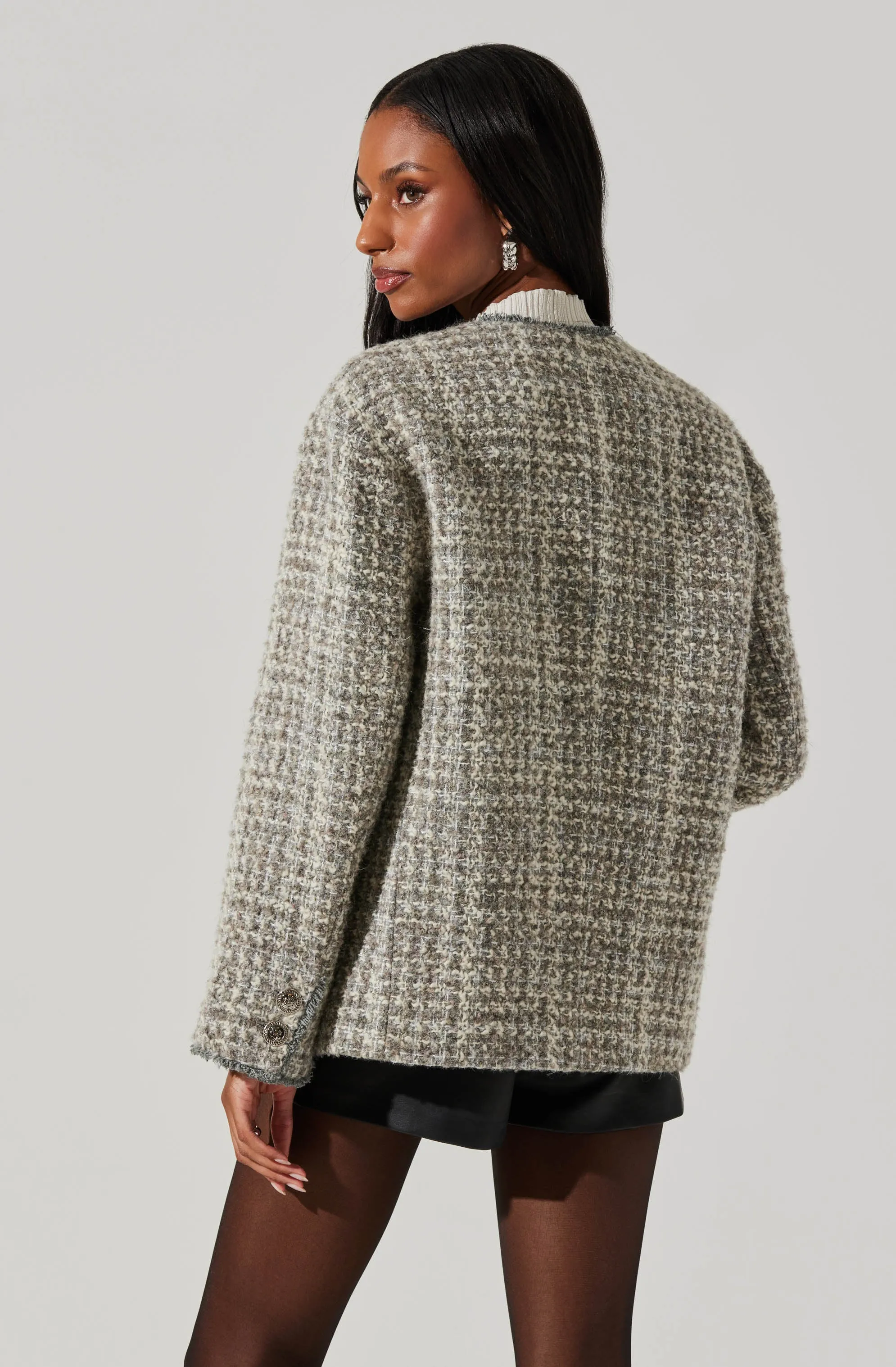 Perona Tweed Oversized Coat