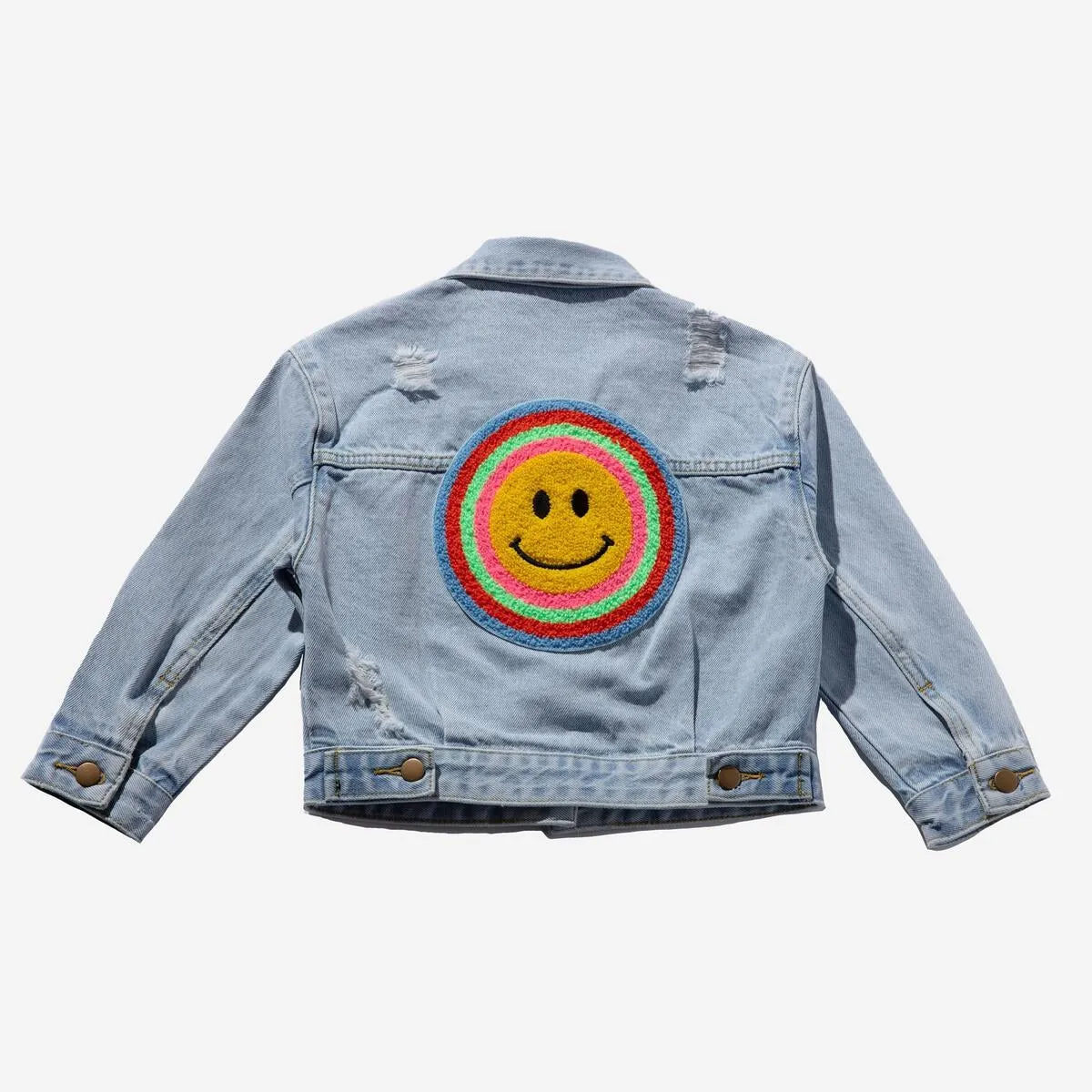 PH Play by Petite Hailey Patched Denim Jacket - Multi Smile