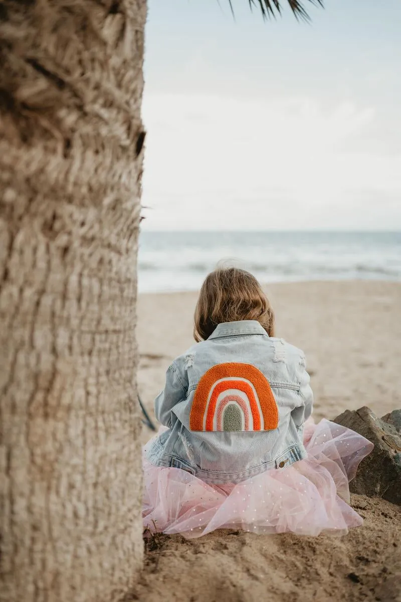 PH Play by Petite Hailey Patched Denim Jacket - Rainbow