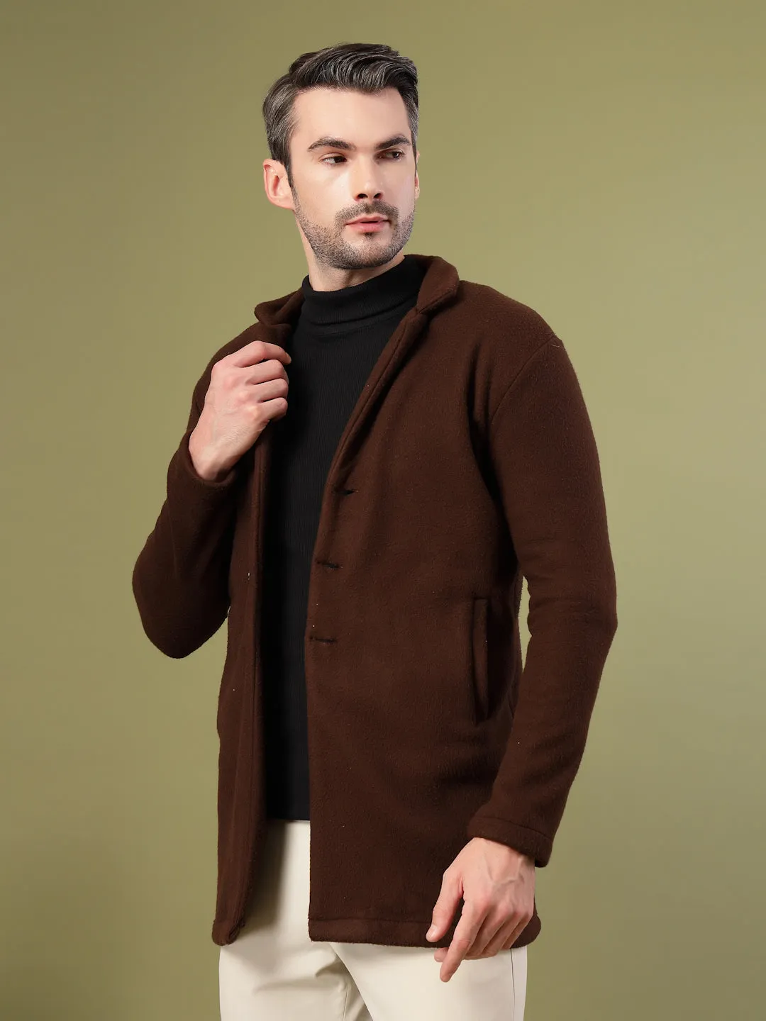 Polar Fleece Lapel Coat