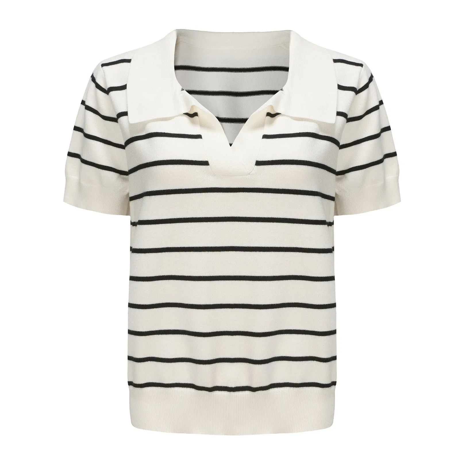 Polo's Neck Long Sleeve Women's Jumper Shirt