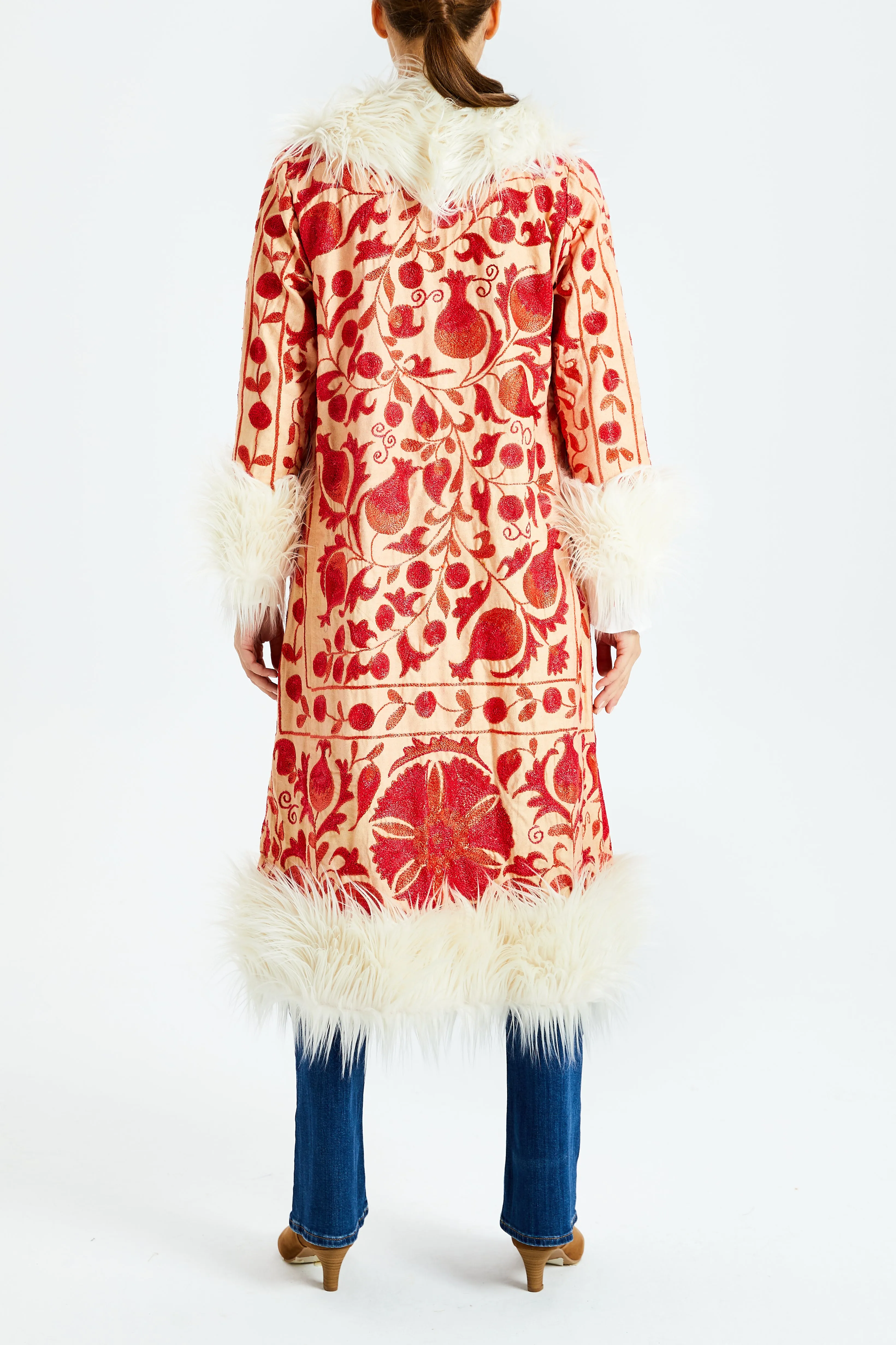 Pomegranate Zest Suzani Kis Coat