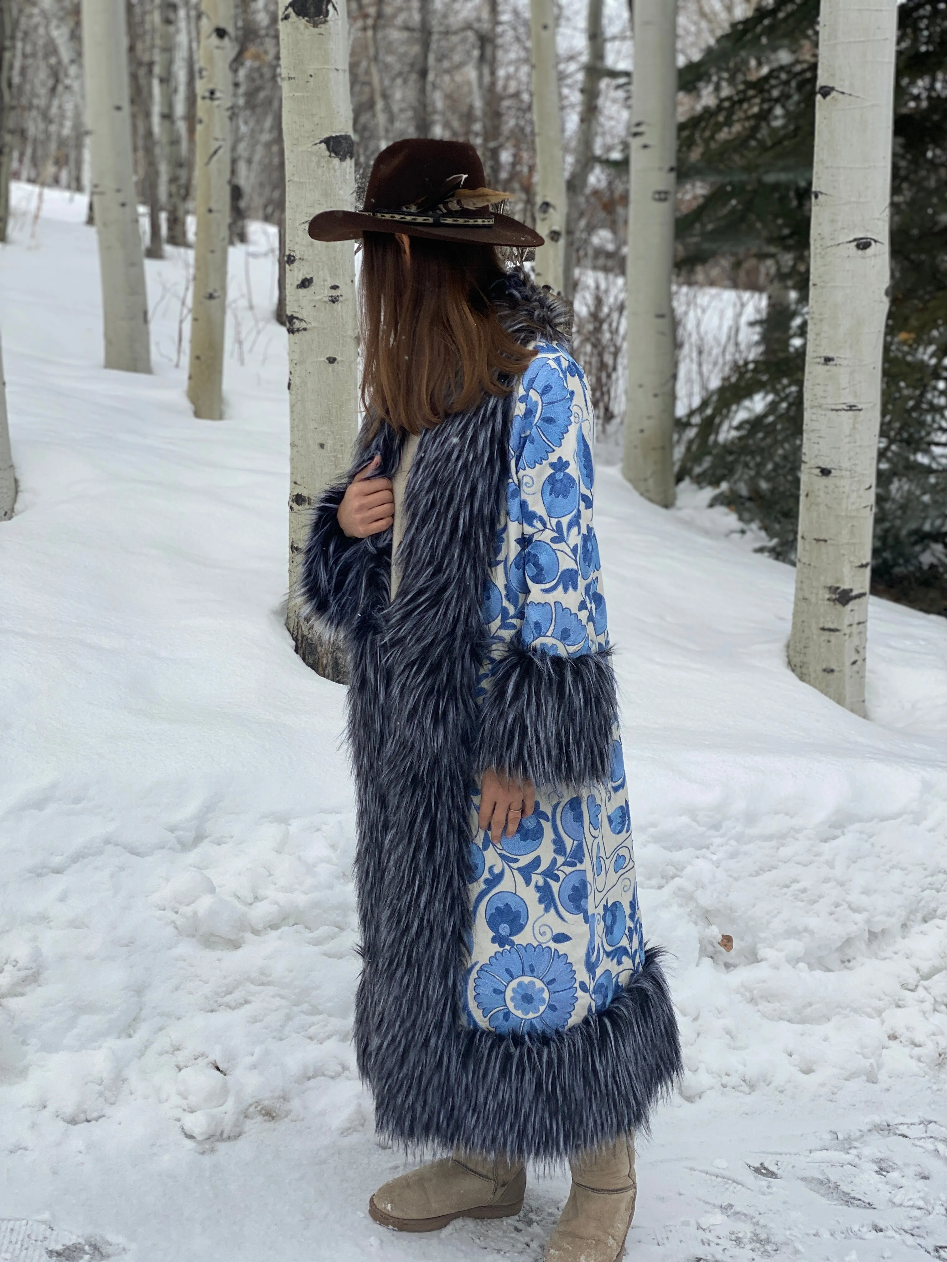 Pomegranate Zest Suzani Kis Coat