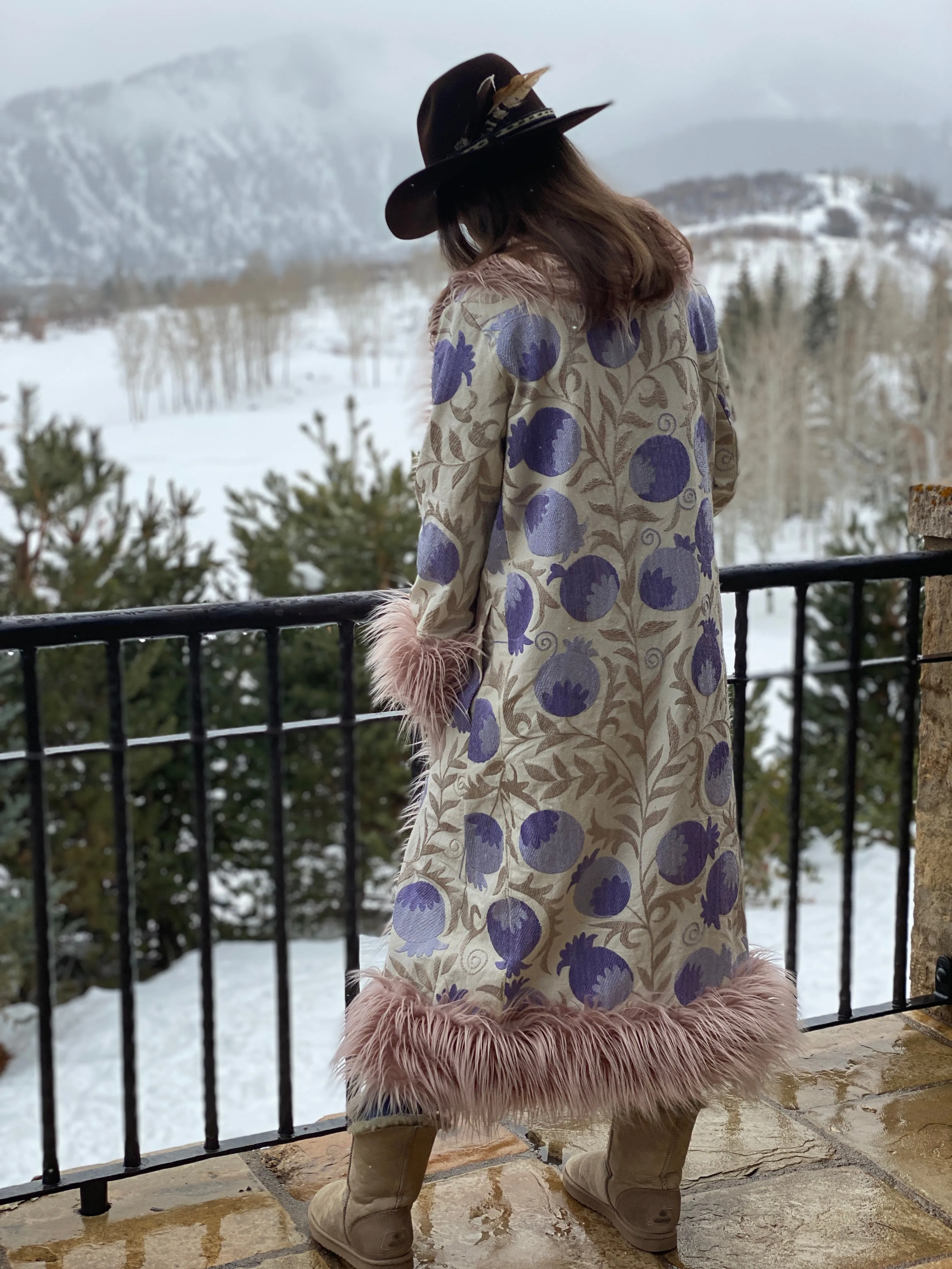 Pomegranate Zest Suzani Kis Coat