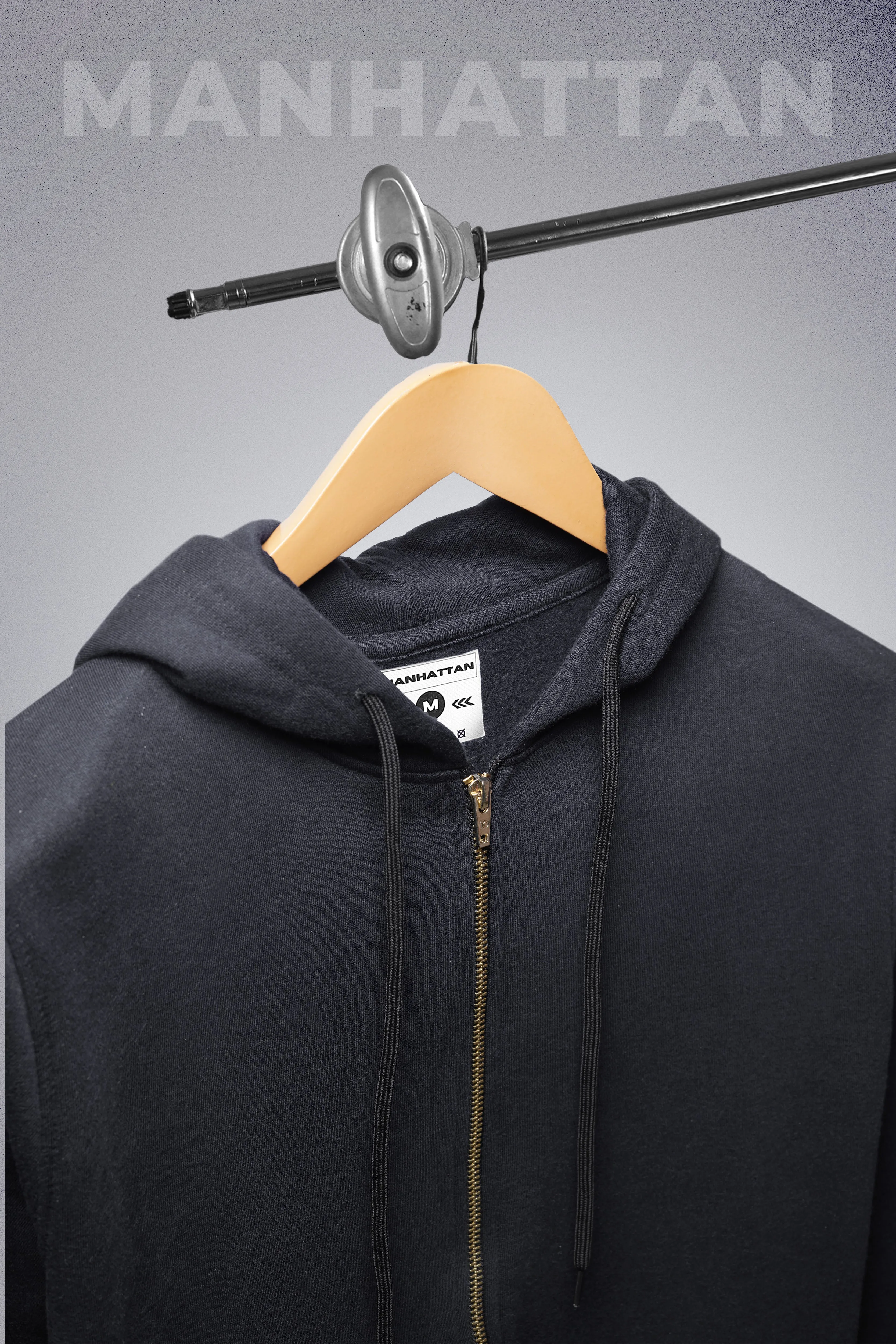 Premium Hoodies Zipper Unisex Black