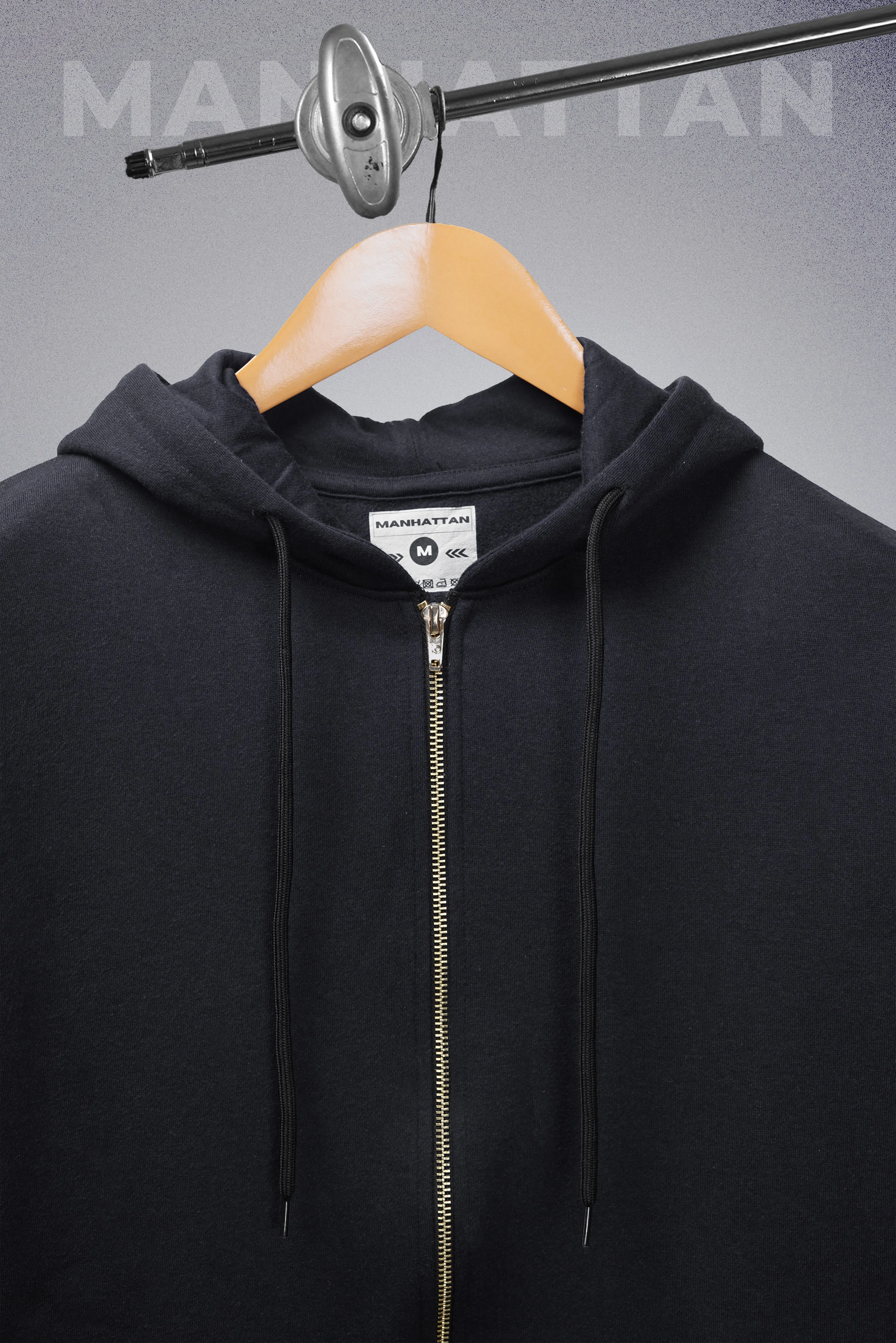 Premium Hoodies Zipper Unisex Black
