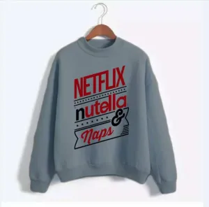 Printed NUTEL AND NAPS sweatshirt for womens