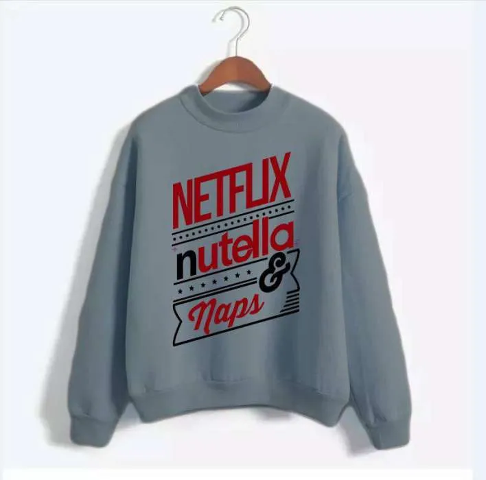 Printed NUTEL AND NAPS sweatshirt for womens