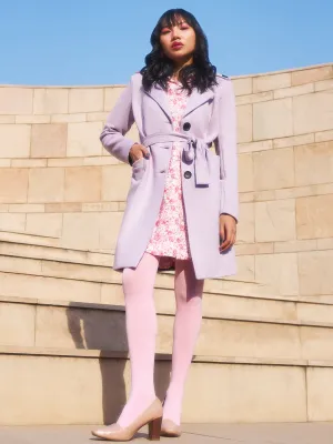 Purple Suede Trench Coat