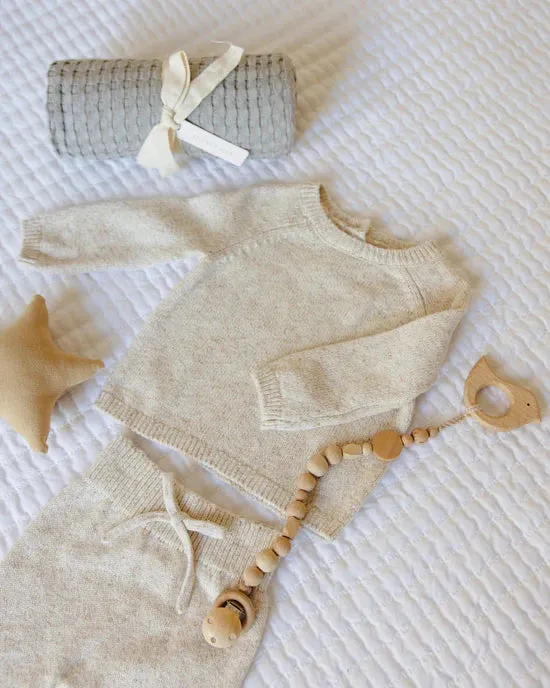 Quincy Mae - Knit Sweater - Speckled Natural