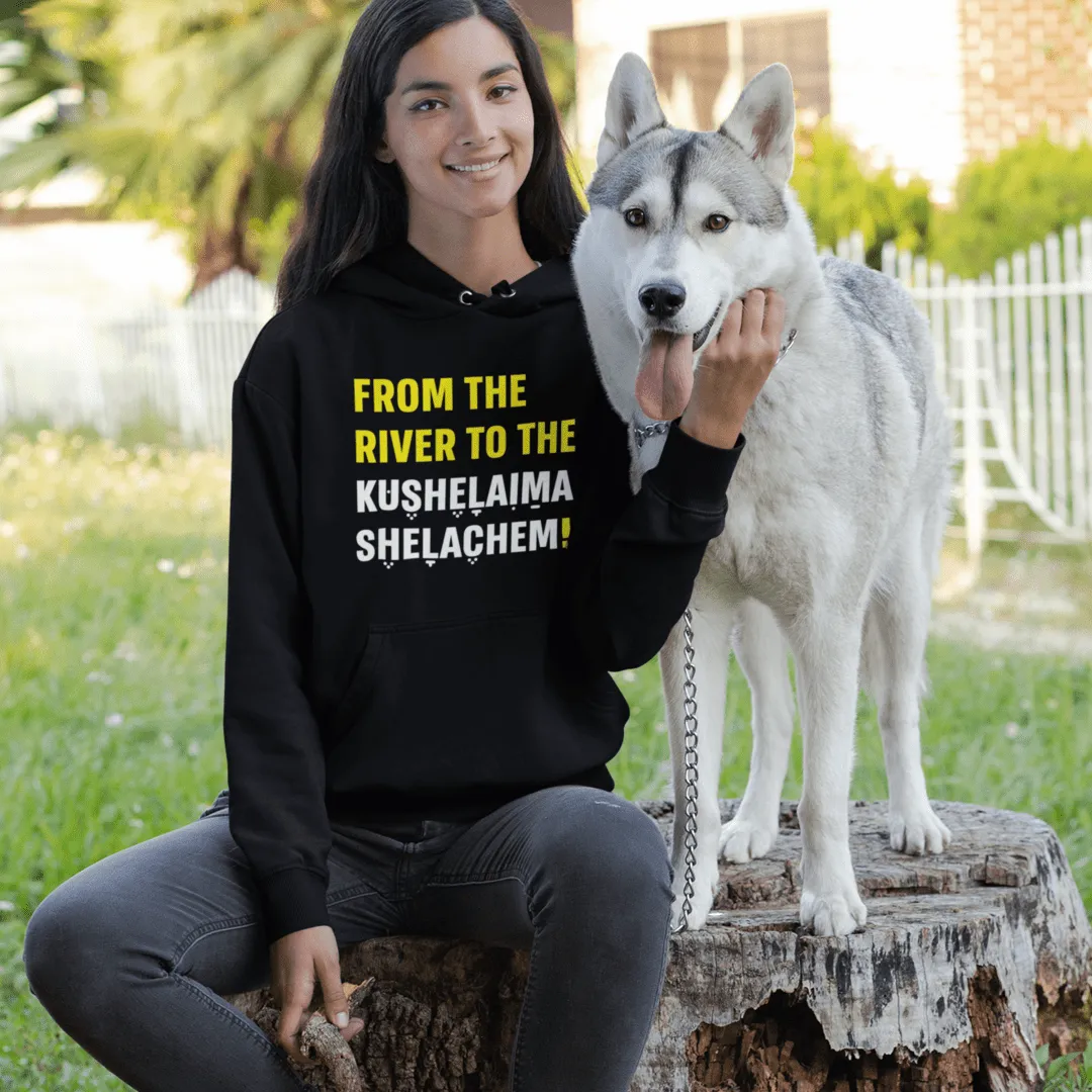 "From The River" Black Custom Unisex Hoodie