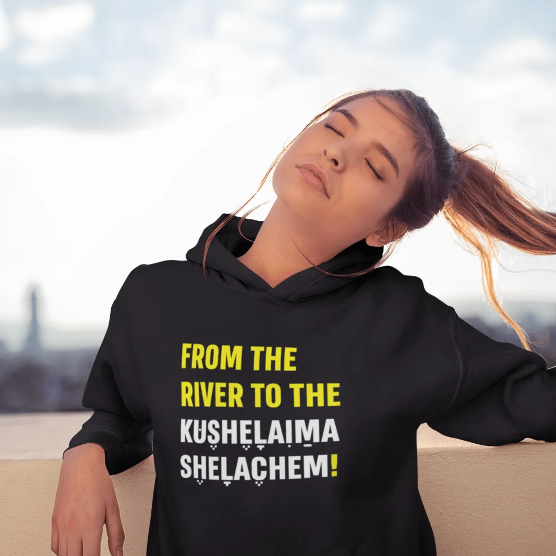 "From The River" Black Custom Unisex Hoodie