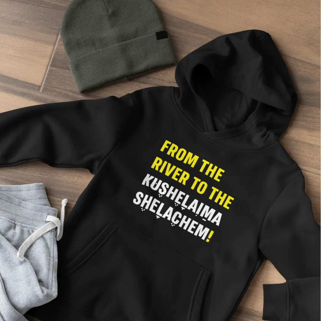 "From The River" Black Custom Unisex Hoodie