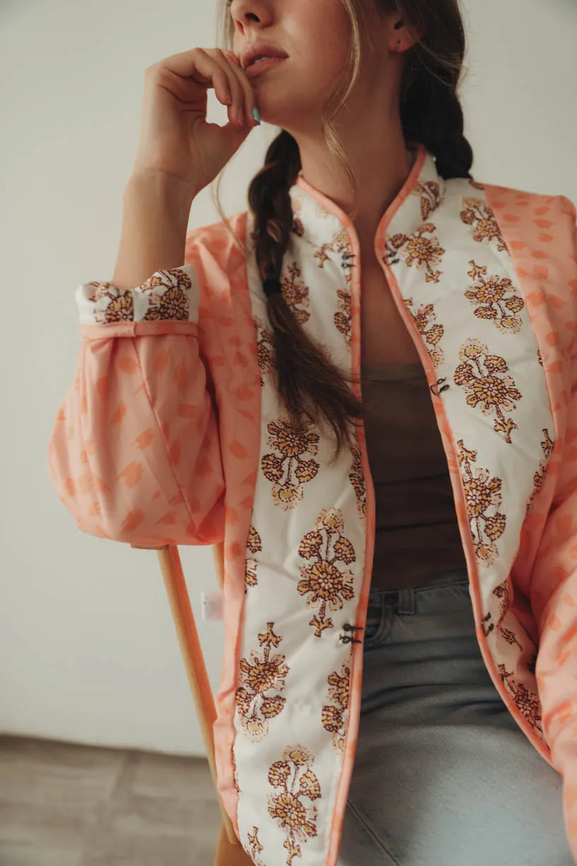 RAE: Penelope Quilted Jacket in Printed Floral