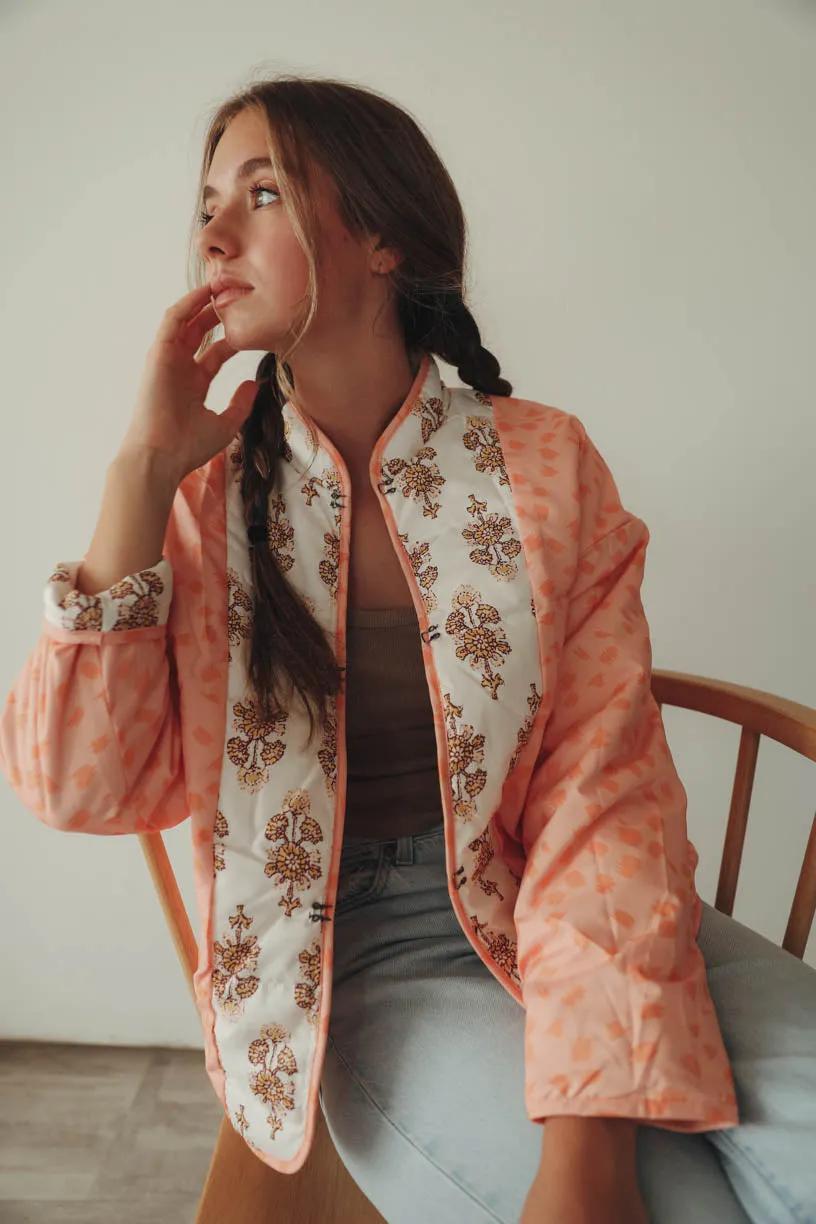 RAE: Penelope Quilted Jacket in Printed Floral