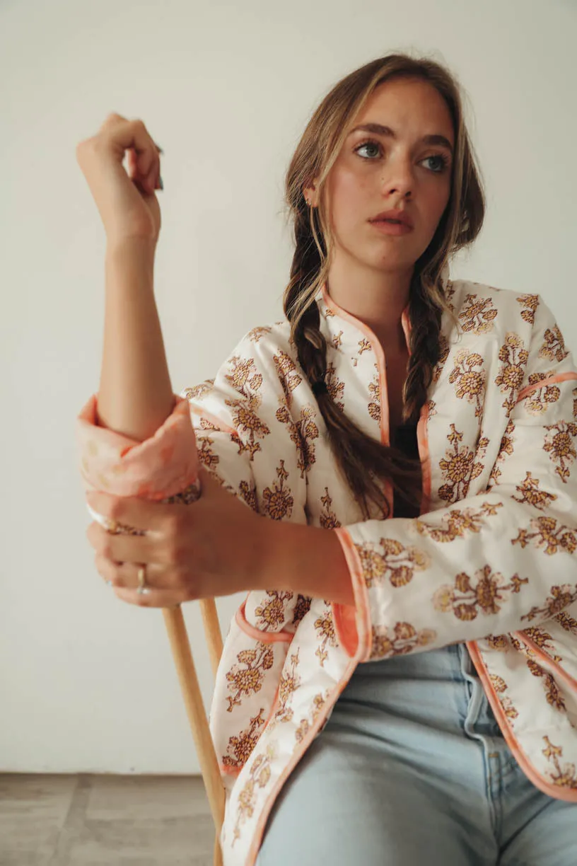 RAE: Penelope Quilted Jacket in Printed Floral