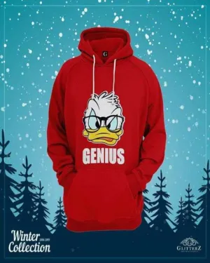 Red Genius Printed Hoodie For Women 712