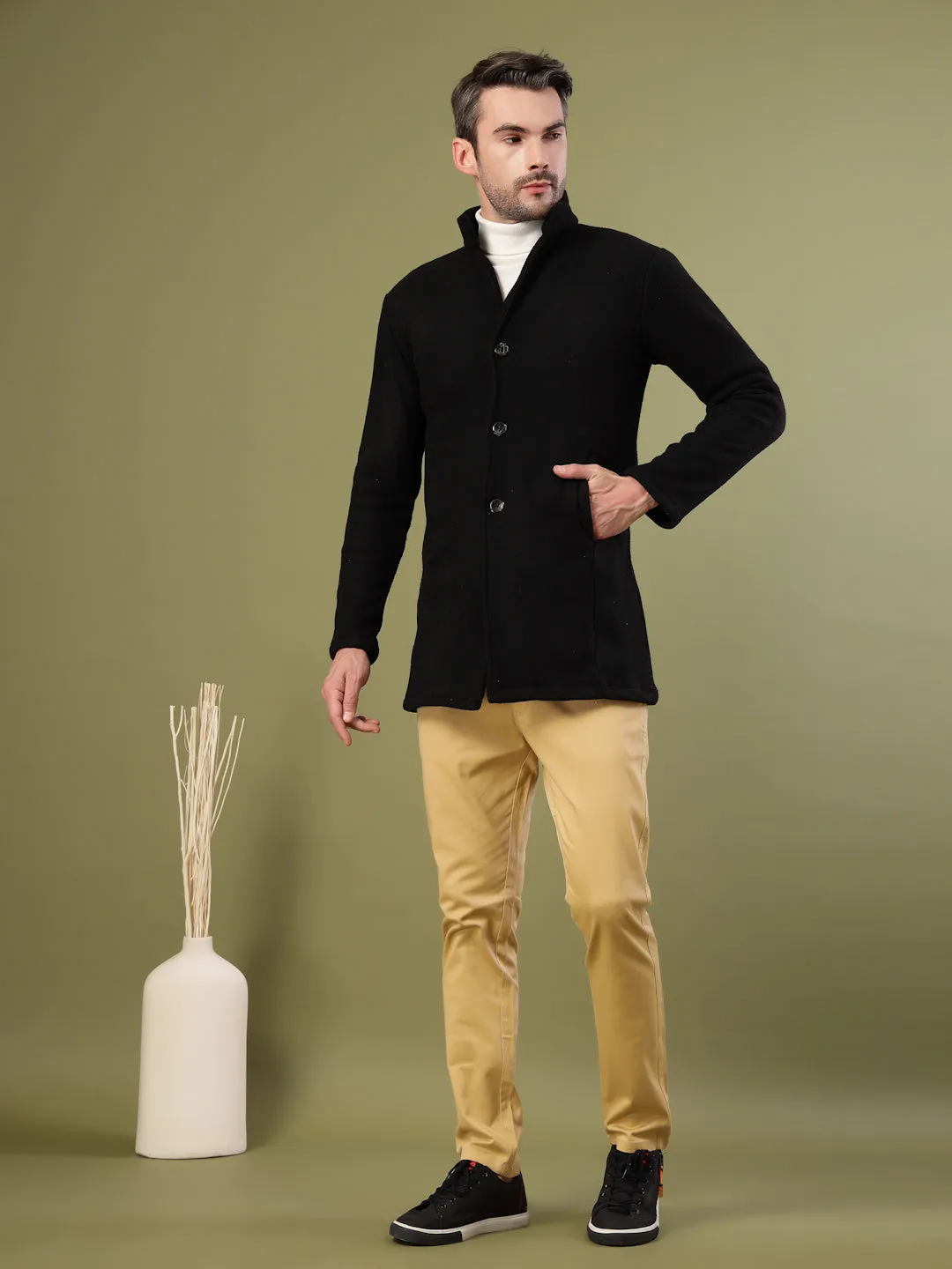 Regular Fit Polar Fleece Coat