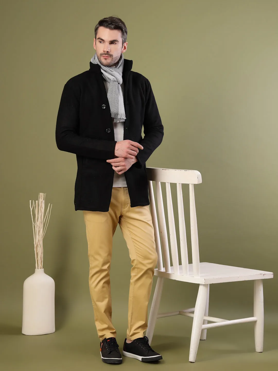 Regular Fit Polar Fleece Coat