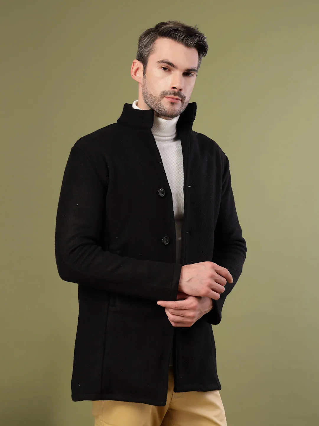 Regular Fit Polar Fleece Coat