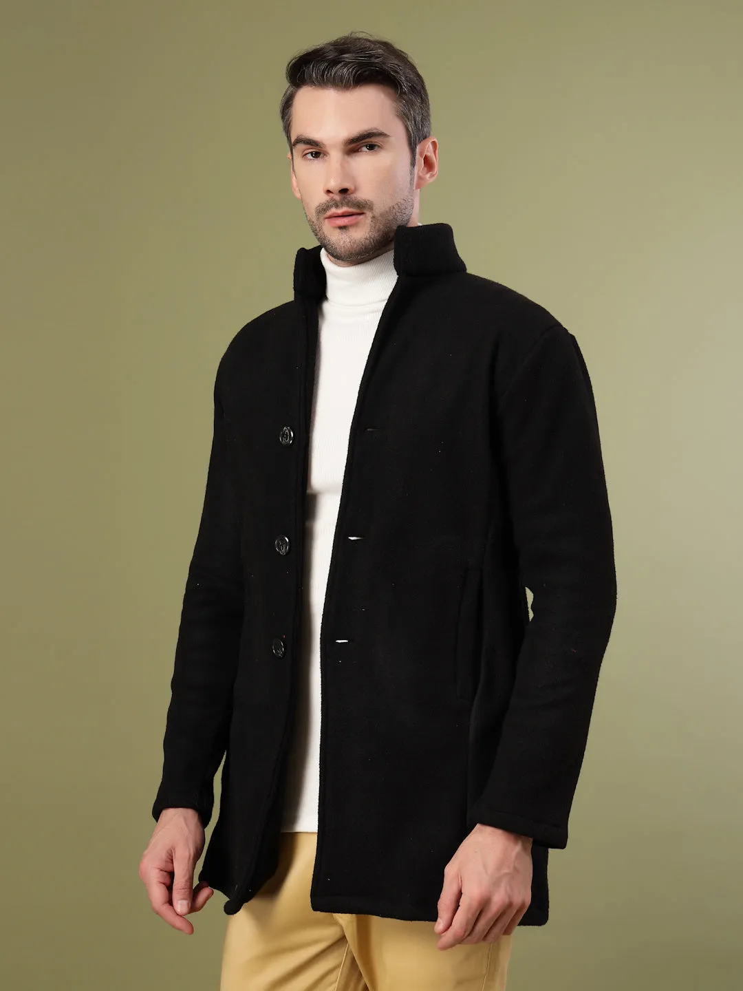 Regular Fit Polar Fleece Coat