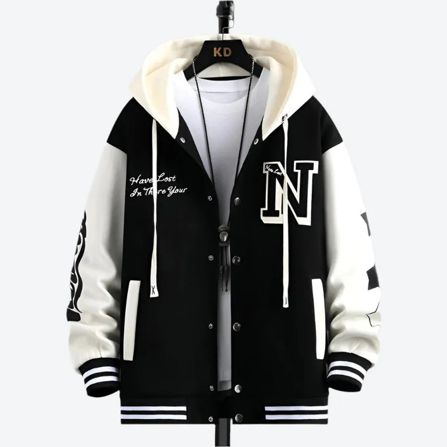 Retro Letterman Hooded Varsity Jackets