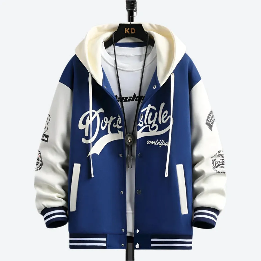 Retro Letterman Hooded Varsity Jackets