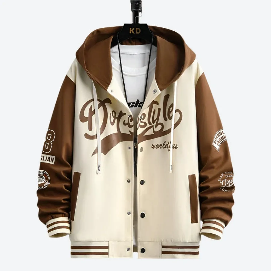 Retro Letterman Hooded Varsity Jackets