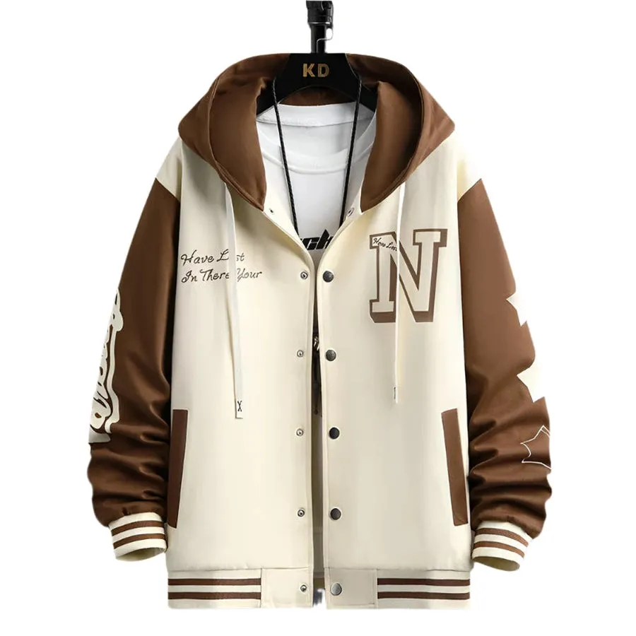 Retro Letterman Hooded Varsity Jackets