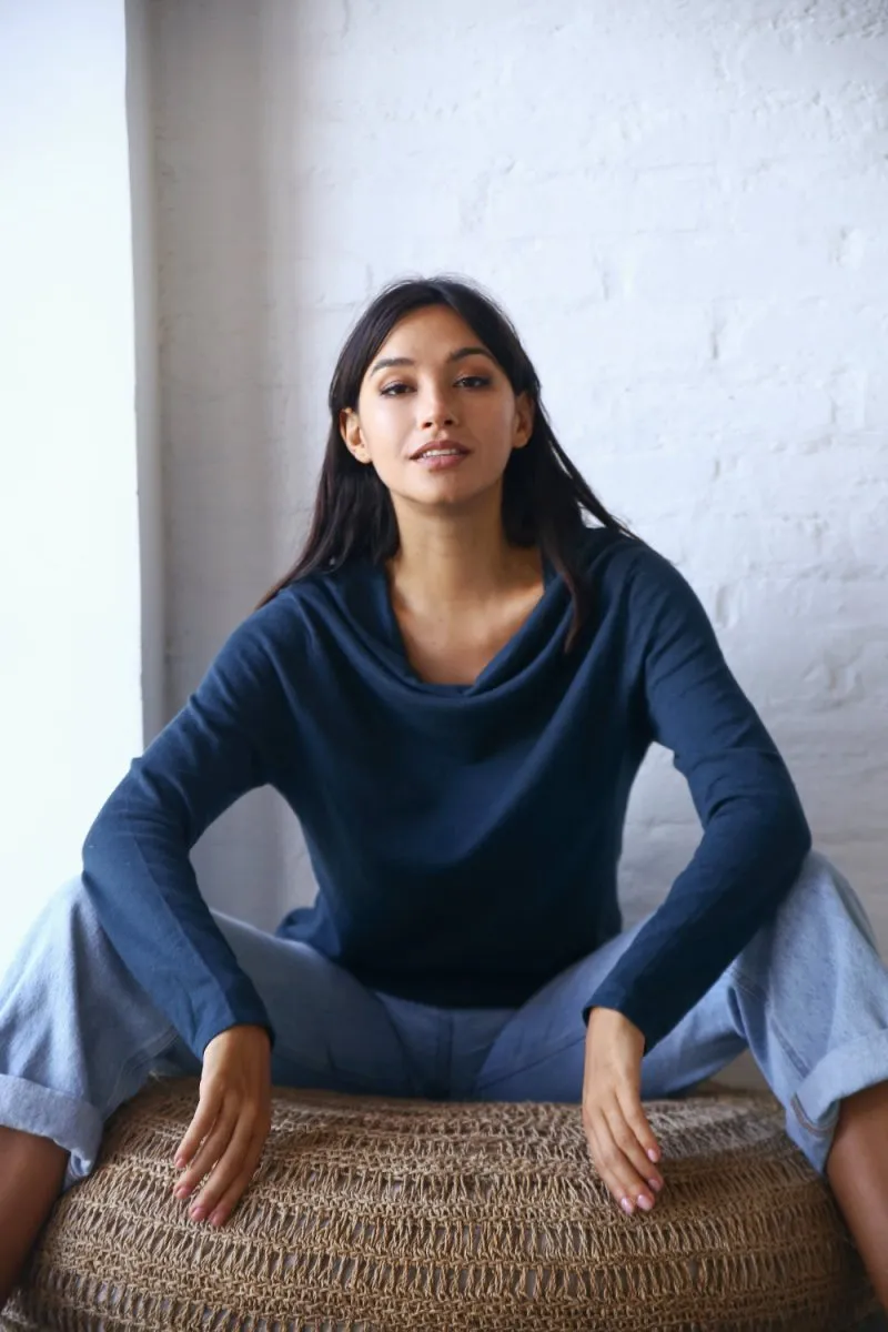 Romance Drape Neck Sweater