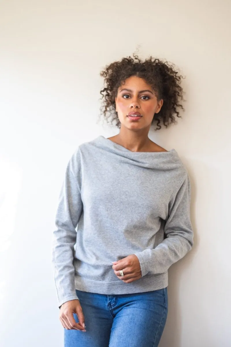 Romance Drape Neck Sweater