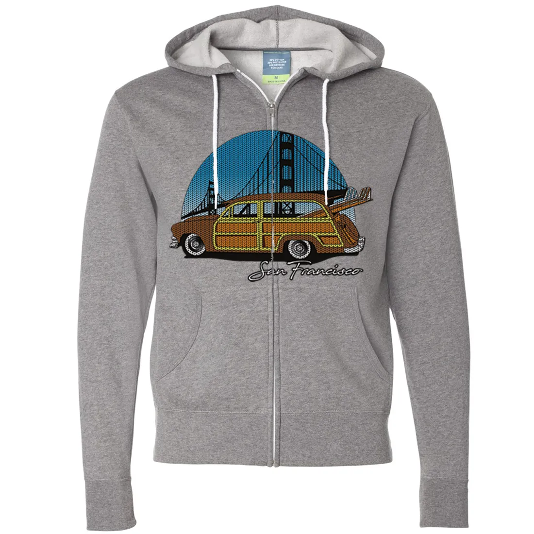 San Francisco Knit Style Woody Zip-Up Hoodie