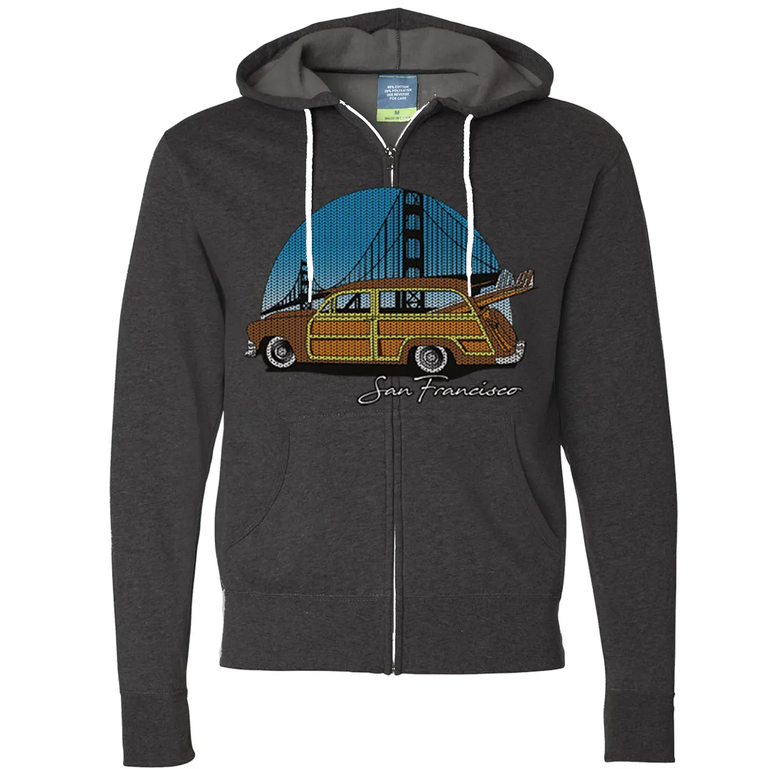 San Francisco Knit Style Woody Zip-Up Hoodie