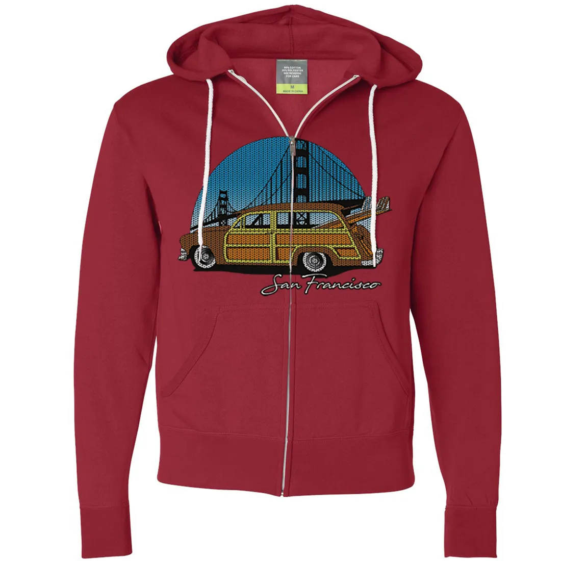 San Francisco Knit Style Woody Zip-Up Hoodie