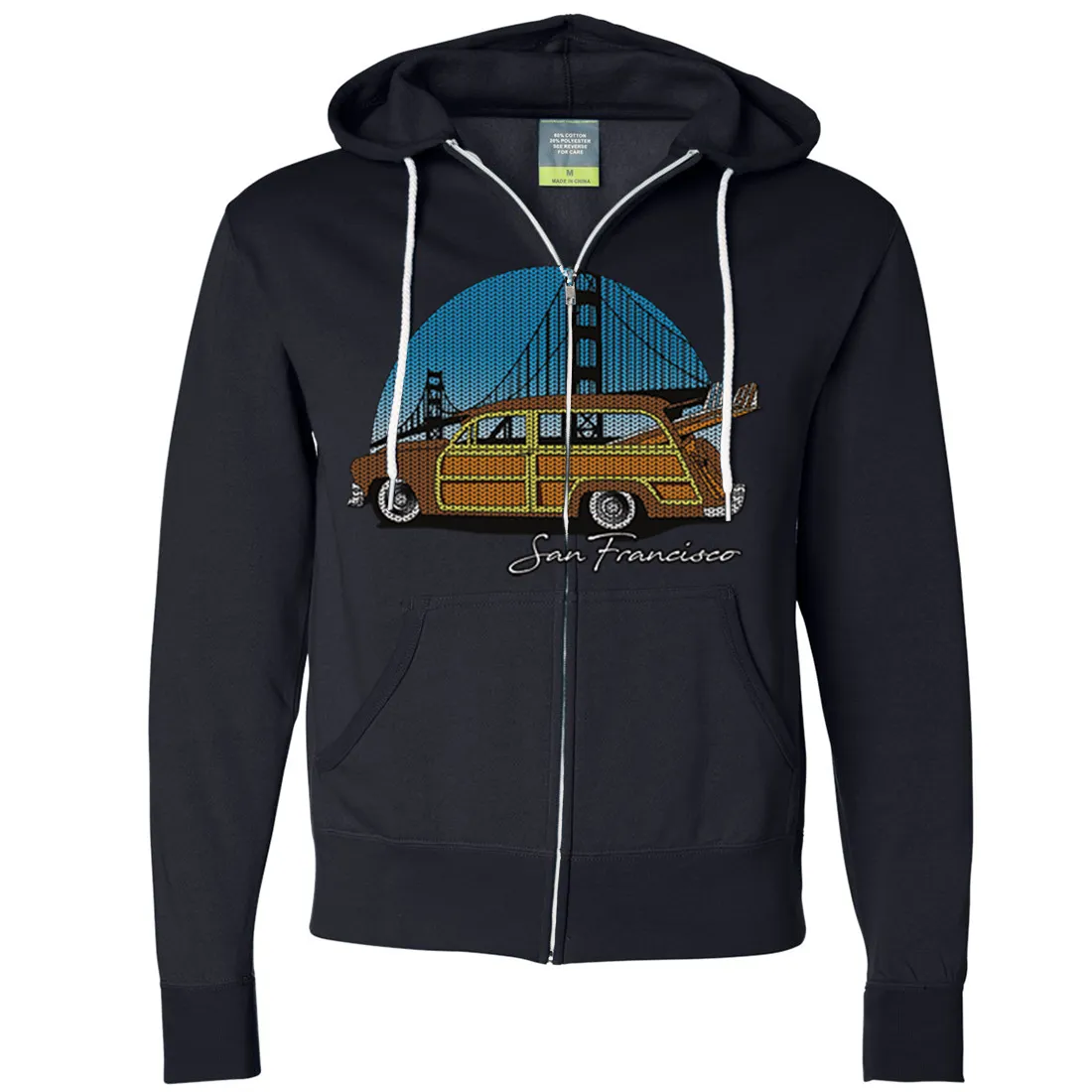 San Francisco Knit Style Woody Zip-Up Hoodie