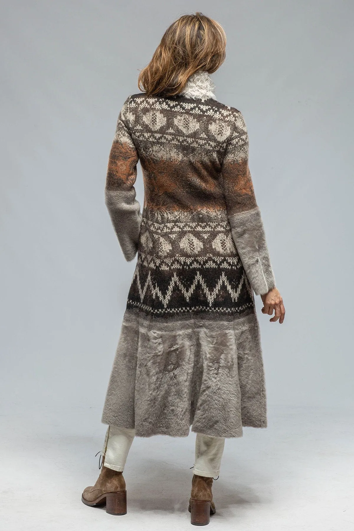 Sawatch Shearling Coat In Pearl Grey
