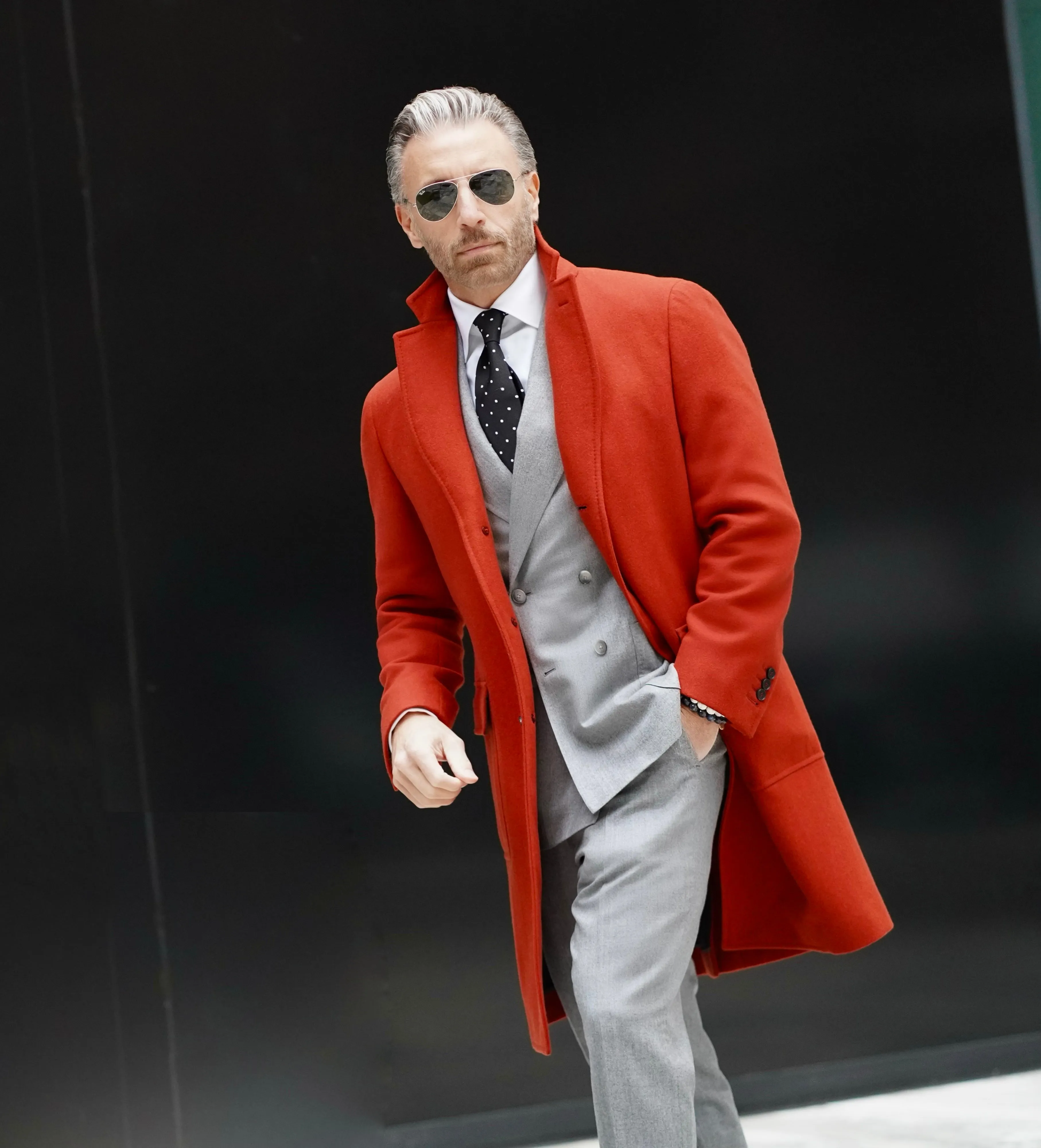 Scarlet Red Overcoat