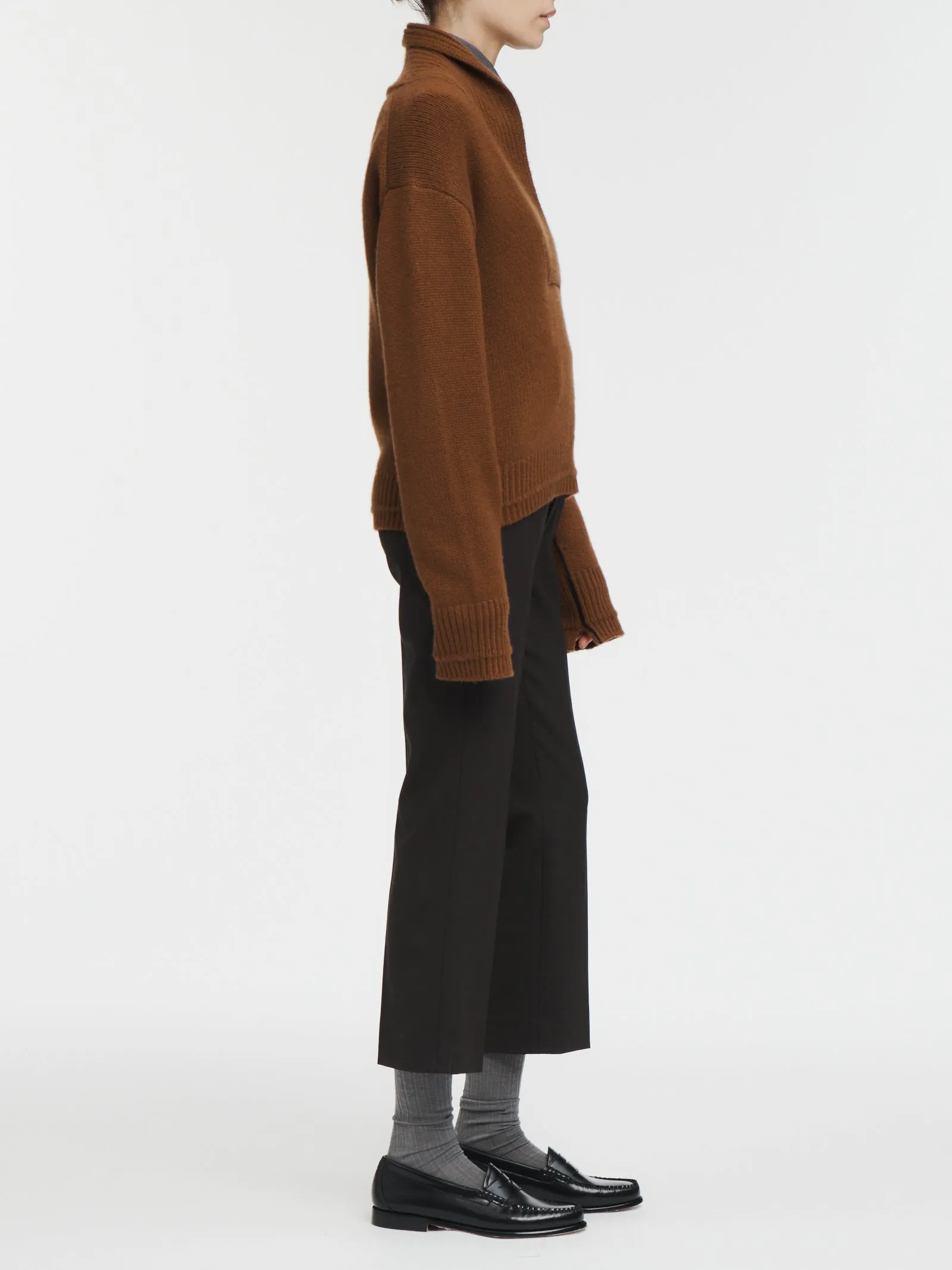 Shawl Collar Sweater in Vicuna