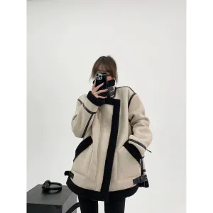 Shearling Lined Oversized Coat