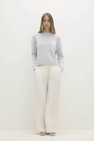 SHELLEY ORGANIC COTTON CASHMERE CREWNECK SWEATER